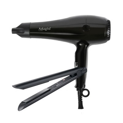 Adagio California Blow Dry & Mini Straightener Duo (Black)