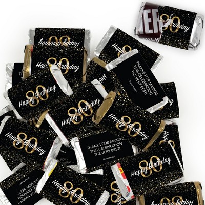 80th Birthday Birthday Candy Party Favors Hershey's Miniatures Chocolate - Multiple Colors & Sizes Available