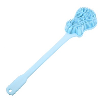 Unique Bargains Shower Back Long Handle Silicone Scrubber Bath Brush 1 Pc