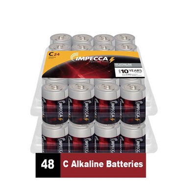 Impecca C 48-Pack High Performance Premium Alkaline Batteries (48-Cells)
