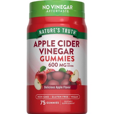 Nature's Truth Apple Cider Vinegar 600mg Vegan Gummies - Apple - 75ct