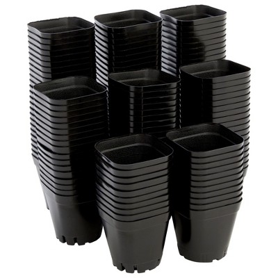 Juvale 150-Pack 2 Inch Plastic Seedling Pots for Plants, Small Square Starter Nursery Planters for Seeds, Flowers, Succulents, Propagating, Garden