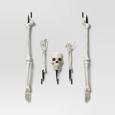 5pc Skeleton Parts Stake Lights Halloween Decorative Prop Off White - Hyde and EEK! Boutique™