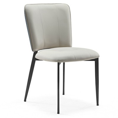 Upholstered Dining Side Chairs Set of 2,Indigo blue&Grey