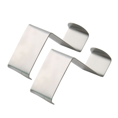 Unique Bargains Household Clothes Towel Metal Z Shaped Over Door Hooks