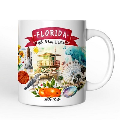 Artistic Florida State Themes and Landmarks Mug (Non-Custom Only)| OrnamentallyYou