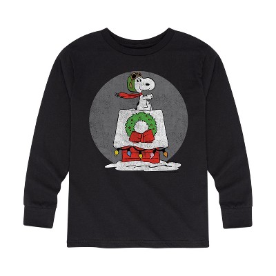 Boys' - Peanuts - Happy Holidays Long Sleeve Graphic T-Shirt