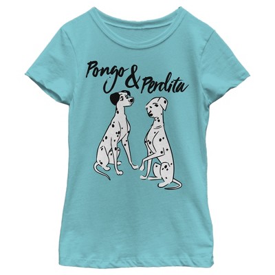 Girl's One Hundred and One Dalmatians Pongo and Perdita T-Shirt