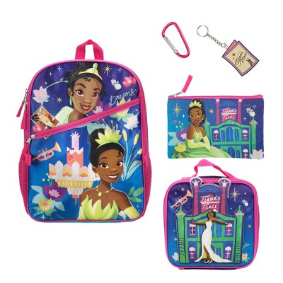 Disney's The Princess & The Frog Tiana 16 5-Piece Backpack & Lunchbox Set