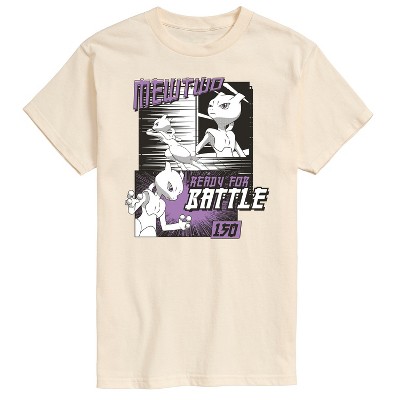 Men's - Pokémon - Mewtwo Ready For Battle Short Sleeve Graphic T-Shirt