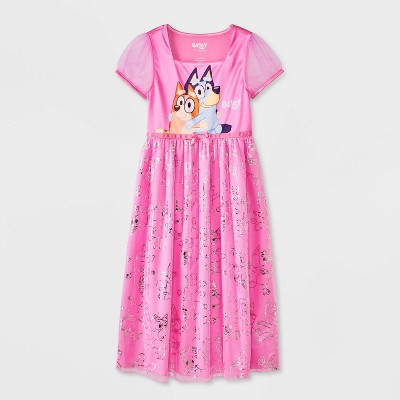Girls' Bluey Fantasy NightGown - Pink