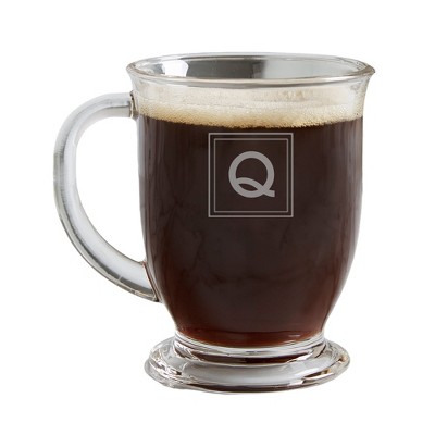 Personalization Mall Classic Celebrations Glass Initial Coffee Mug
