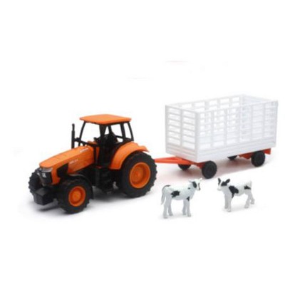 New Ray 1/32 Plastic Kubota M5-111 Tractor with Hay Wagon AS-05685 SS-05685C