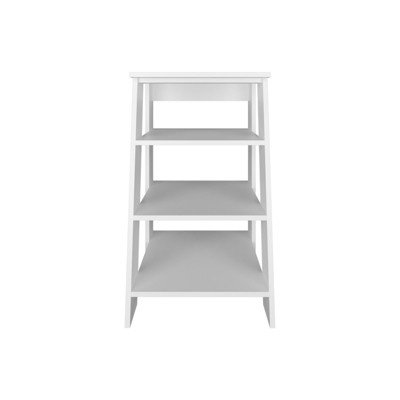 SEVOBAL Utility Storage Shelves Vertical Cabinet with Four Open Shelves for Living Room Bedroom or Office, White, 16.9"*17.3"*29.7"