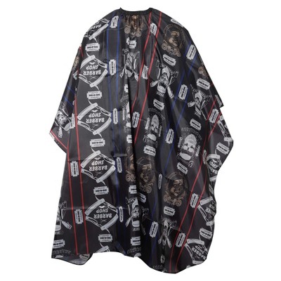 Unique Bargains Fashion Hair Cutting Cape 66.93"x57.09" Black White 1 Pc