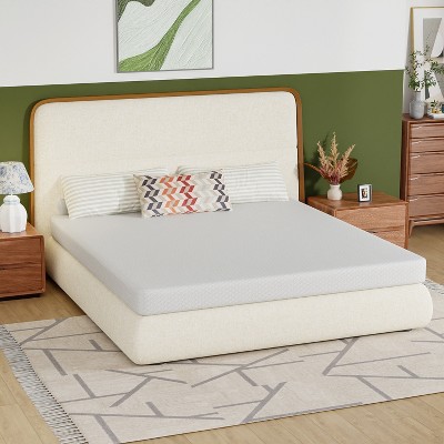 FDW 6 inch Green Tea Cooling Gel Memory Foam Mattress & Marbling on Normal Foam Mattress, CertiPUR-US Certified, Bed-in-a-Box,Pressure-Relieving