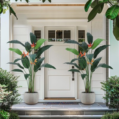 Bird of Paradise Artificial Bird of Paradise Plant 6FT(72in) Fake Palm Tree for Indoor Outdoor Modern Decor Faux Plants for Home Office Perfect Gift