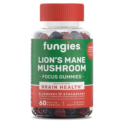 Fungies Lion's Mane Mushroom Focus Vitamin Vegan Gummies - 60ct