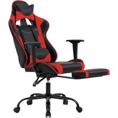 FDW PC Gaming Chair Desk Chair Office Chair Executive High Back PU Leather Racing Computer Chair with Lumbar Support Footrest