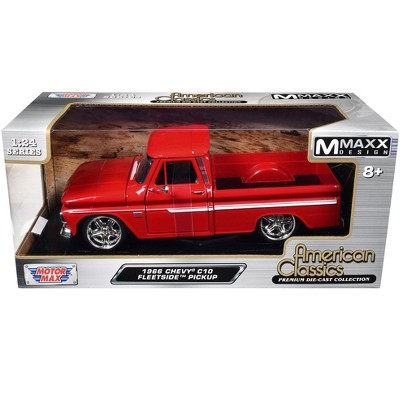1966 Chevrolet C10 Fleetside Pickup Truck Red "Maxx Design" "American Classics" Series 1/24 Diecast Model Car by Motormax