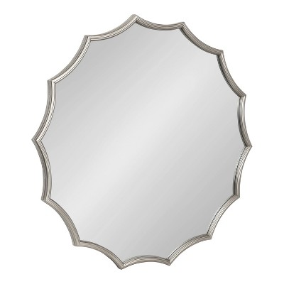 Lalina Scalloped Round Framed Accent Mirror - Kate & Laurel All Things Decor
