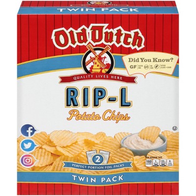 Old Dutch RIP-L Potato Chips - 10oz/Twin Pack