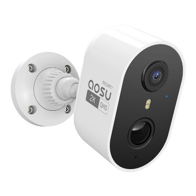 aosu 2K QHD 3.0-MP Wi-Fi® Outdoor AI-Smart Security Camera, Battery Powered, with PIR Motion Detection, 2-Way Audio, and Spotlight, C6L2BA11 in White