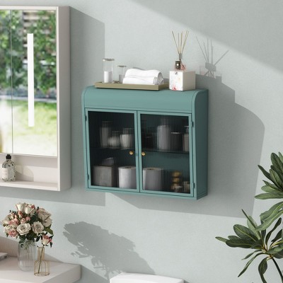 Sapphtopaz 27.5" Wall Mounted Storage Cabinet with Doors,Bathroom Wall Cabinet with Shelves,Floating Cabinet for Bathroom,Kitchen