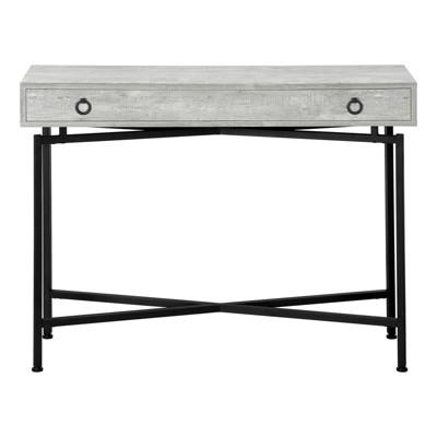 FONTOI Console Table with Large Storage Drawer, Barn Style Finish Side Table for Entryway, Hallway, Living room, Grey, 12"*32.5"*42.5"