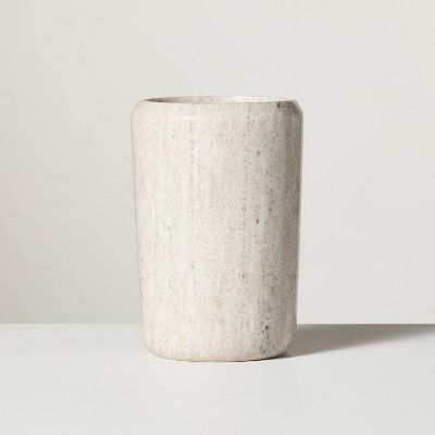 Marble Utensil Storage Warm Beige - Hearth & Hand™ with Magnolia: Kitchen Island Organizer, Countertop Crock