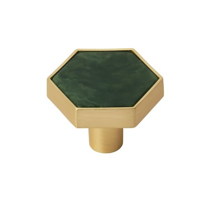 Amerock Accents Hexagon Shape Decorative Cabinet or Drawer Knob, 2 Pack