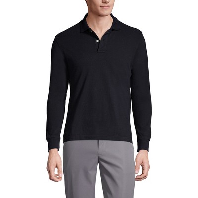Lands' End School Uniform Young Men's Long Sleeve Mesh Polo Shirt
