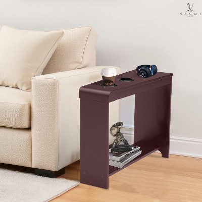 Home Imports Emporium  Chairside Table with USB Ports & Outlets, Narrow Side Table for Bedroom & Living Room