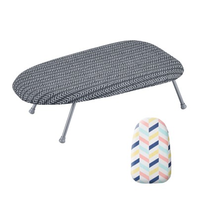 VEVOR Tabletop Ironing Board 23.4 x 14.4, Small Iron Board with Heat Resistant Cover and 100% Cotton Cover, Mini Ironing Board, Gray
