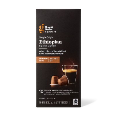 Single Origin Ethiopian Espresso Capsules - Good & Gather™ - 1.83oz/10ct