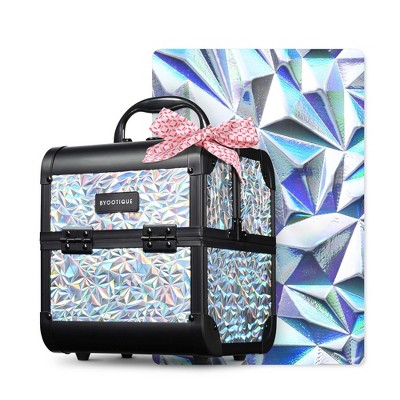 Byootique Makeup Train Case Cosmetic Organizer w/ Mirror Mermaid