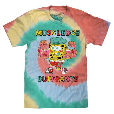 Tee Luv Musclebob Buffpants Spongebob Tie Dye T-Shirt