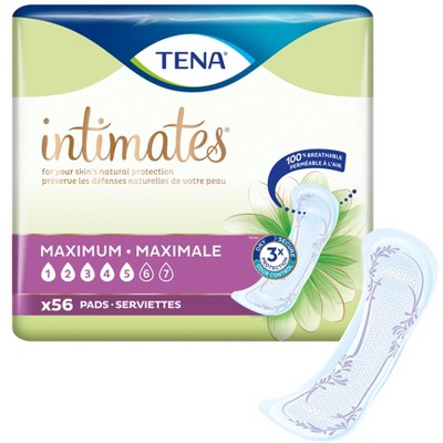 TENA Intimates Maximum Bladder Leakage Pad for Women, Heavy Absorbency, Regular Length, 168 count