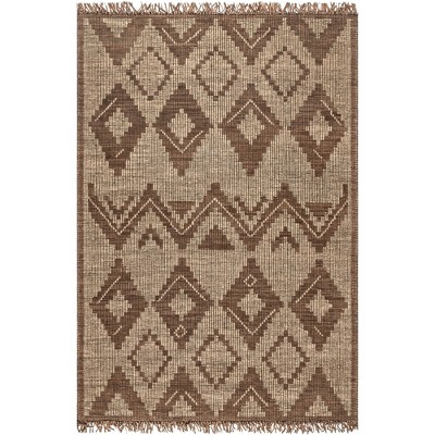 Nuloom Tegan Bohemain Diamond Leather and Jute Indoor Area Rug