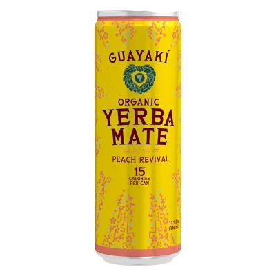 Guayaki Yerba Mate Peach Revival - 11.5 fl oz Can