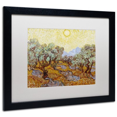 Trademark Fine Art -Vincent van Gogh 'Olive Trees 1889' Matted Framed Art