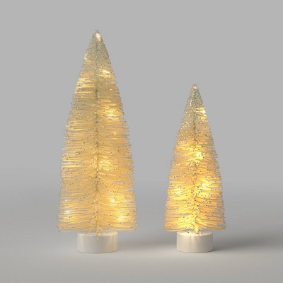 2ct Christmas Lit Sisal Tree White - Wondershop™