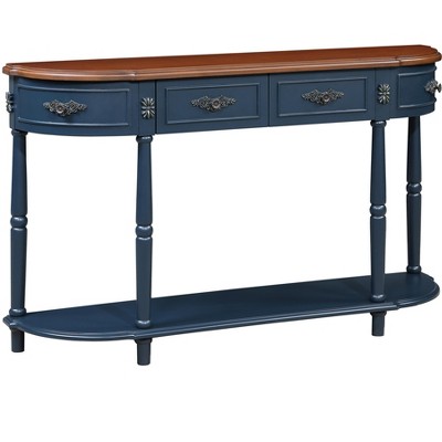 Dexmalle Retro Curved Wood Console Table