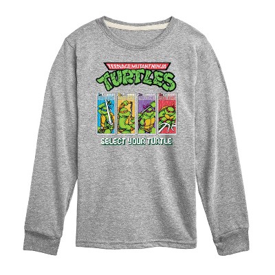 Boys' - Teenage Mutant Ninja Turtles - Select Your Turtle Video Game Long Sleeve Graphic T-Shirt