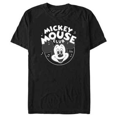 Men's Disney Mickey Mouse Club Black and White T-Shirt
