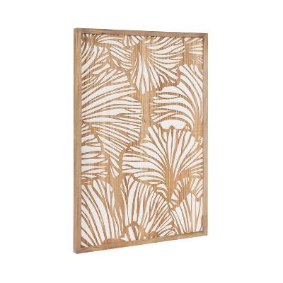 Kate & Laurel All Things Decor 23"x33" Sago Decorative Wood Art Plaque Rustic Brown