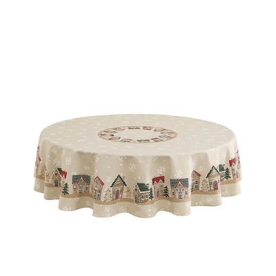 Avanti Linens Gingerbread Village 70" Round Tablecloth