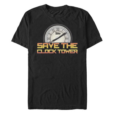 Men's Back to the Future Logo Save The Tower T-Shirt