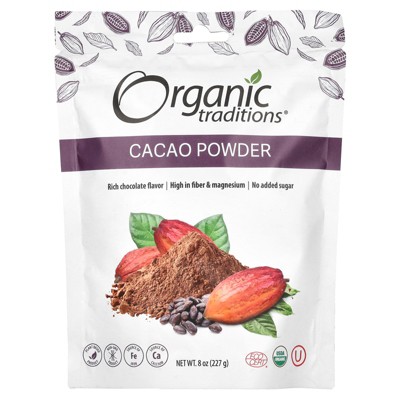 Organic Traditions Cacao Powder, 8 oz (227 g)