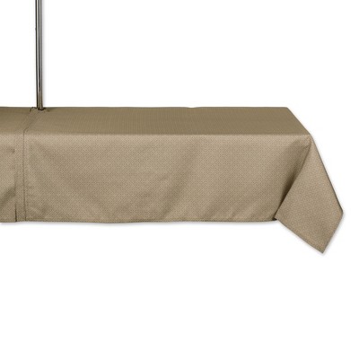 Design Imports  Stone Tonal Lattice Print Outdoor Tablecloth With Zipper 60X84